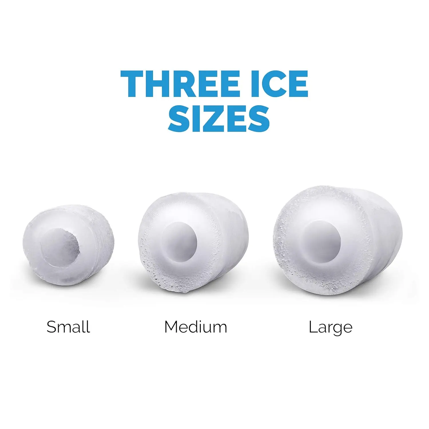 Newair Portable Ice Maker 50 lb. Daily, 12 Cubes in Under 7 Minutes ...