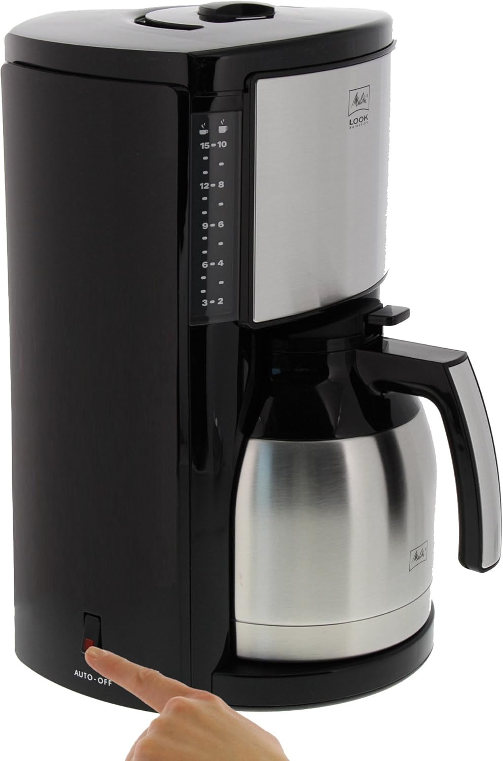 Melitta Look Therm Selection - Filterkaffeemaschine - mit Thermokanne - 10 Tassen - Schwarz (M 661 BK SST)
