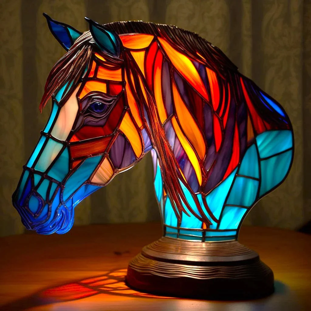 Tischlampe im Tierdesign aus Glas