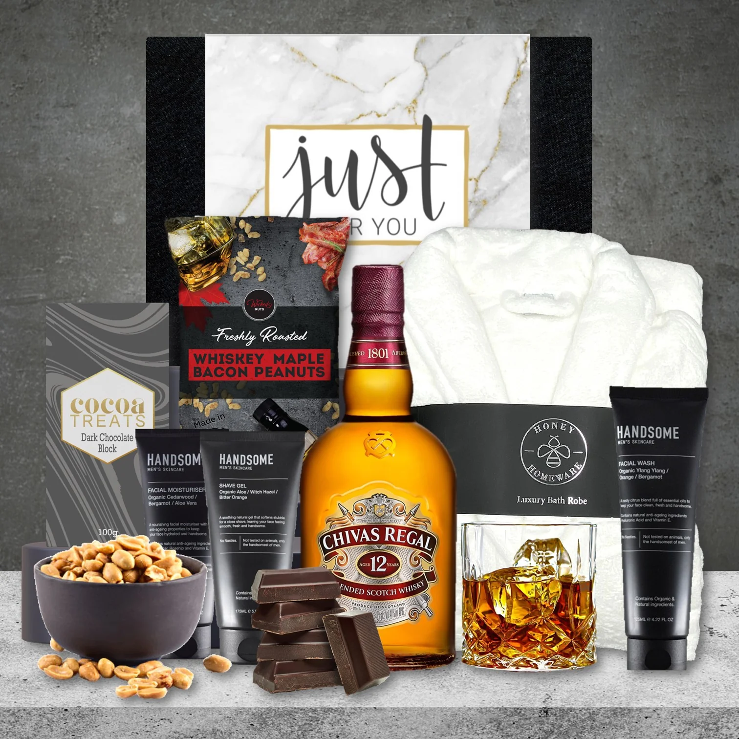 Men's Pamper & Whiskey Hamper
