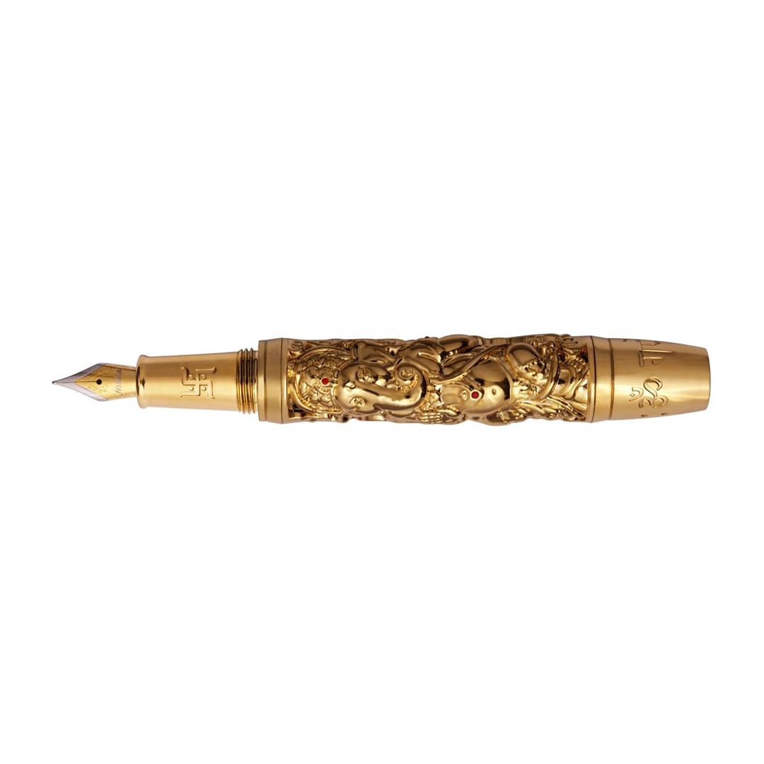 Noblia Limited Edition Ganesha Fountain Pen (Medium) Gold