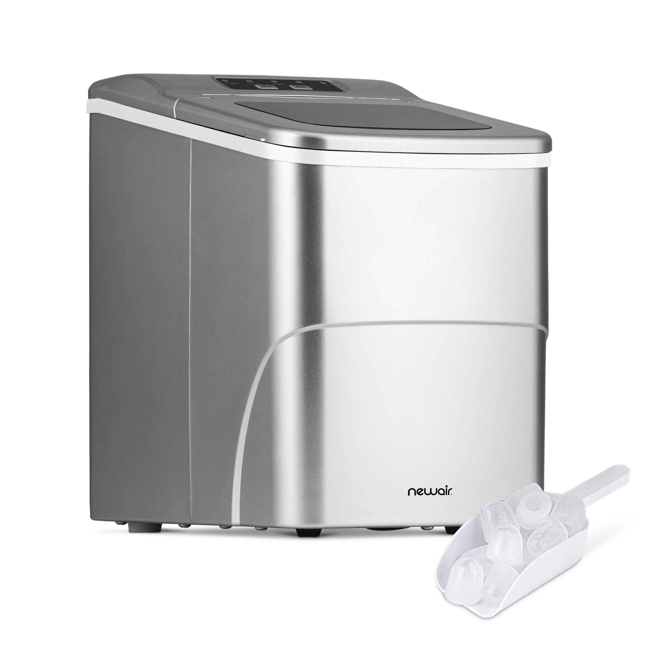 2025 Newair? IJsblokjesmachine voor het aanrecht. Bullet Ice, 26 lbs/dag �C Mat Zwart