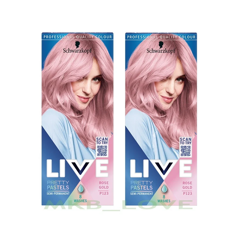 2x Schwarzkopf LIVE Semi-Permanent Hair Colour �?Vegan, Intense & Conditioning | Select Shade