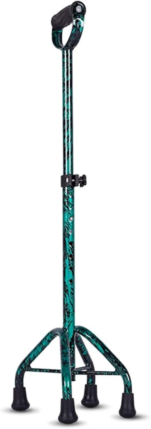 Wanderstock tragbarer Wanderstock/Krücken Leichte Aluminiumlegierungsstöcke mit schwammer ergonomischem Griff 8 einstellbare Höhenpegel für ältere Männer oder Frauen behinderte Rohrstock mit 4 Beinen
