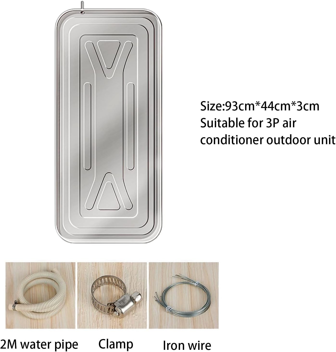 Universal Edelstahl Tropfschale für Klimaanlagen Monoblock Outdoor Kondensatablaufschale (Größe B) Wassersammellösung für effiziente Wechselstromleistung