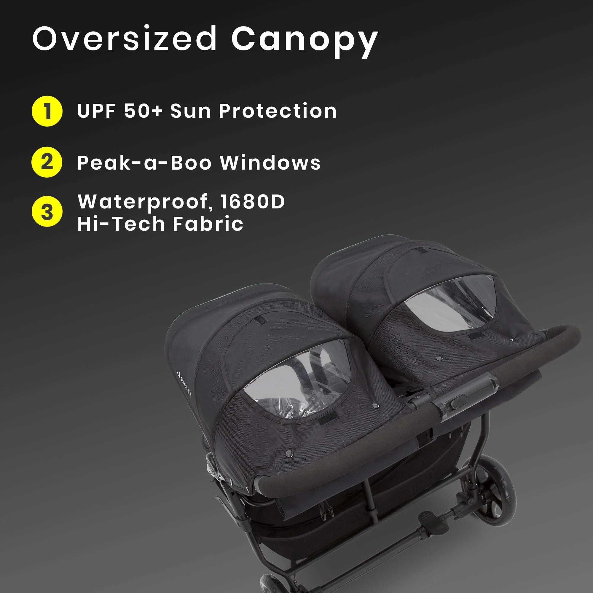 Jeep Destination Ultralight Side x Side Double Stroller