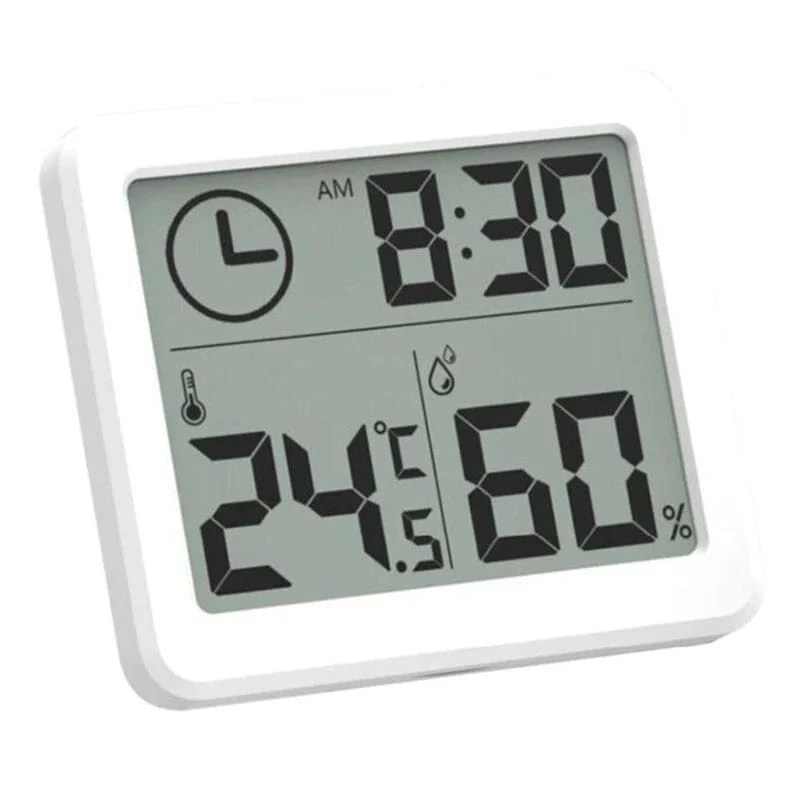 Digital Desk & Wall Clock with Temperature & Humidity Display