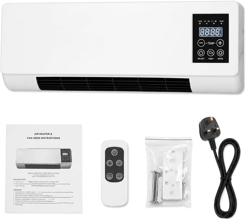 Klimaanlage - 2-in-1 Wandkühler Lüfter, Stecker & Spiel Keine Installation, energieeffizienter Kühllüfter für Zuhause, Schlafzimmer und Büro