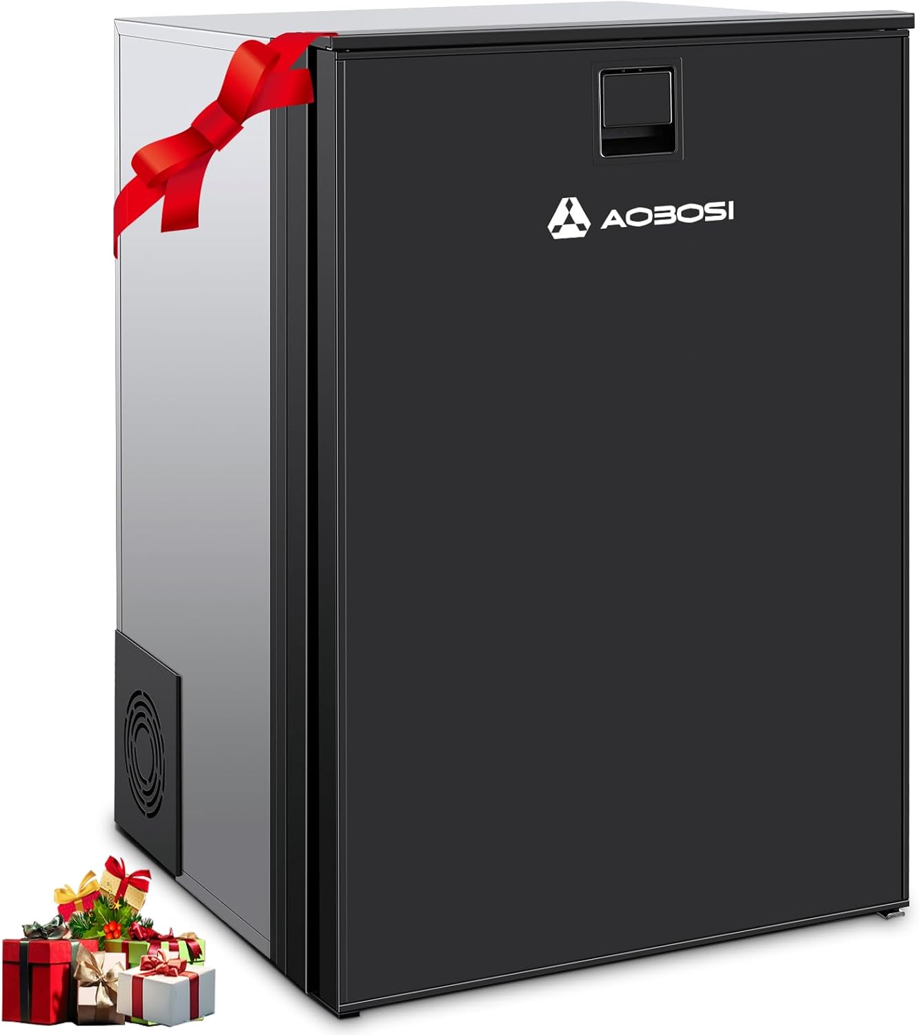 AAOBOSI 110L Kompressor Kühlbox, Zwei Temperaturzonen, Wohnmobil Kühlschrank mit LED-Leuchten, 12/24V DC, Großem Fassungsvermögen Kühlbox Auto, bis -15℃ für Auto, Wohnmobile, Boote, Camping und Reisen