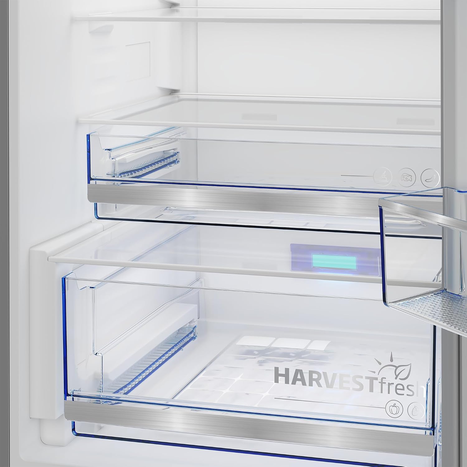 Beko Kühl- Gefrierkombination B5RCNA416HXB, 415 Liter Nutzinhalt, 203,5 cm hoch, Wechselbarer Türanschlag, 297 l Kühlen, 118 l Gefrieren, 3 Gefrierschubladen, 35 dB, Manhatten Gray