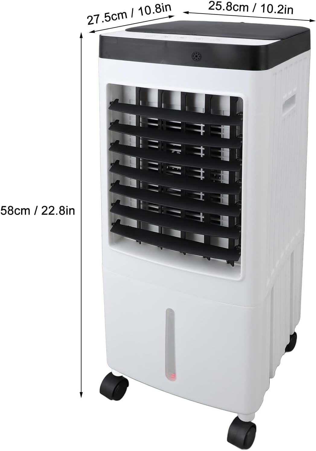 Tragbarer Verdunstungsluftkühler mit Fernbedienung, 3 Geschwindigkeitsstufen, Energiesparender Verdunstungskühler mit Fernbedienung für das Homeoffice (EU-Stecker 220 V)