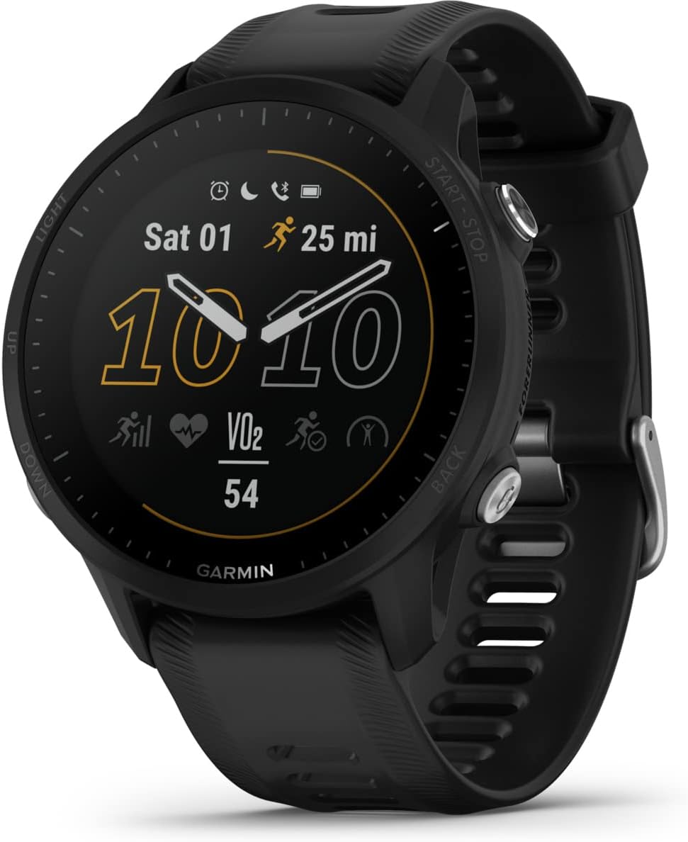Forerunner 955 Schwarz, 1.3 Zoll, GPS-Uhr, wasserdicht, 32 GB Speicher, Afrika Karte, für Laufen/Joggen