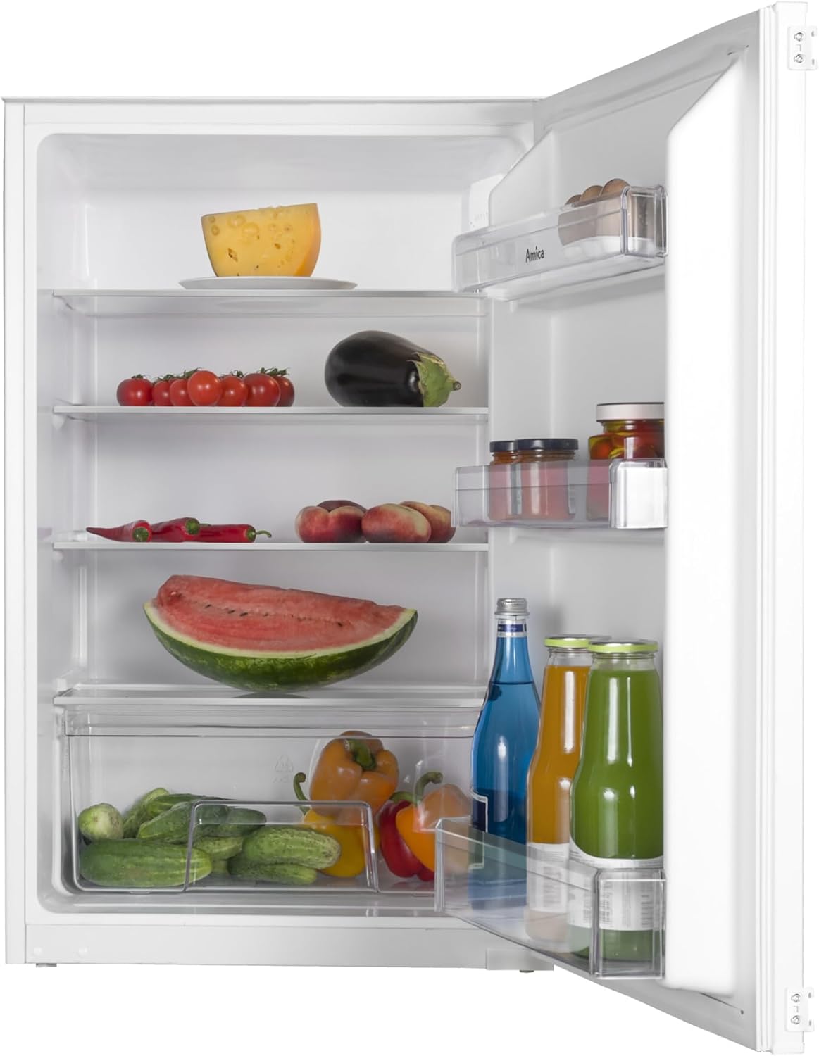 Amica EVKS 16172-1 - Réfrigérateur encastrable - 88 cm - Inverter - Compresseur - Éclairage LED - Alarme d'ouverture de porte - 135 l
