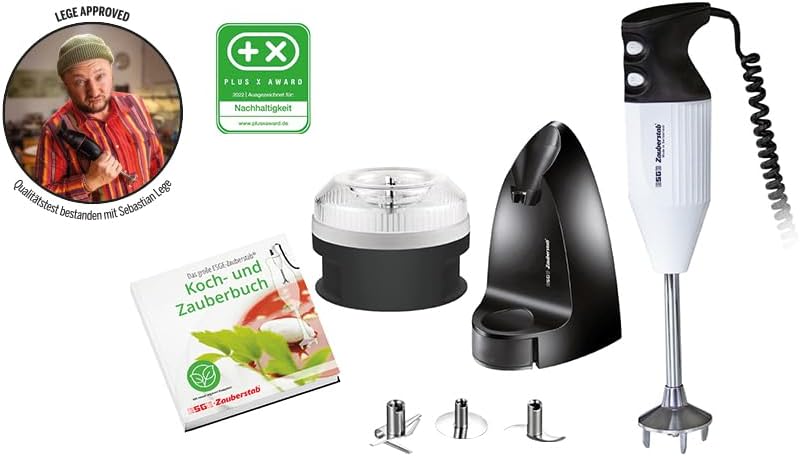 ESGE-Zauberstab® Petticoat Edition 99205, ESGE Zauberstab M 180 Jubiläum – Hochleistungsmixer mit 2 Geschwindigkeitsstufen (11.500/16.000 U/Min), Ergonomischem Griff & Robustem AC-Motor