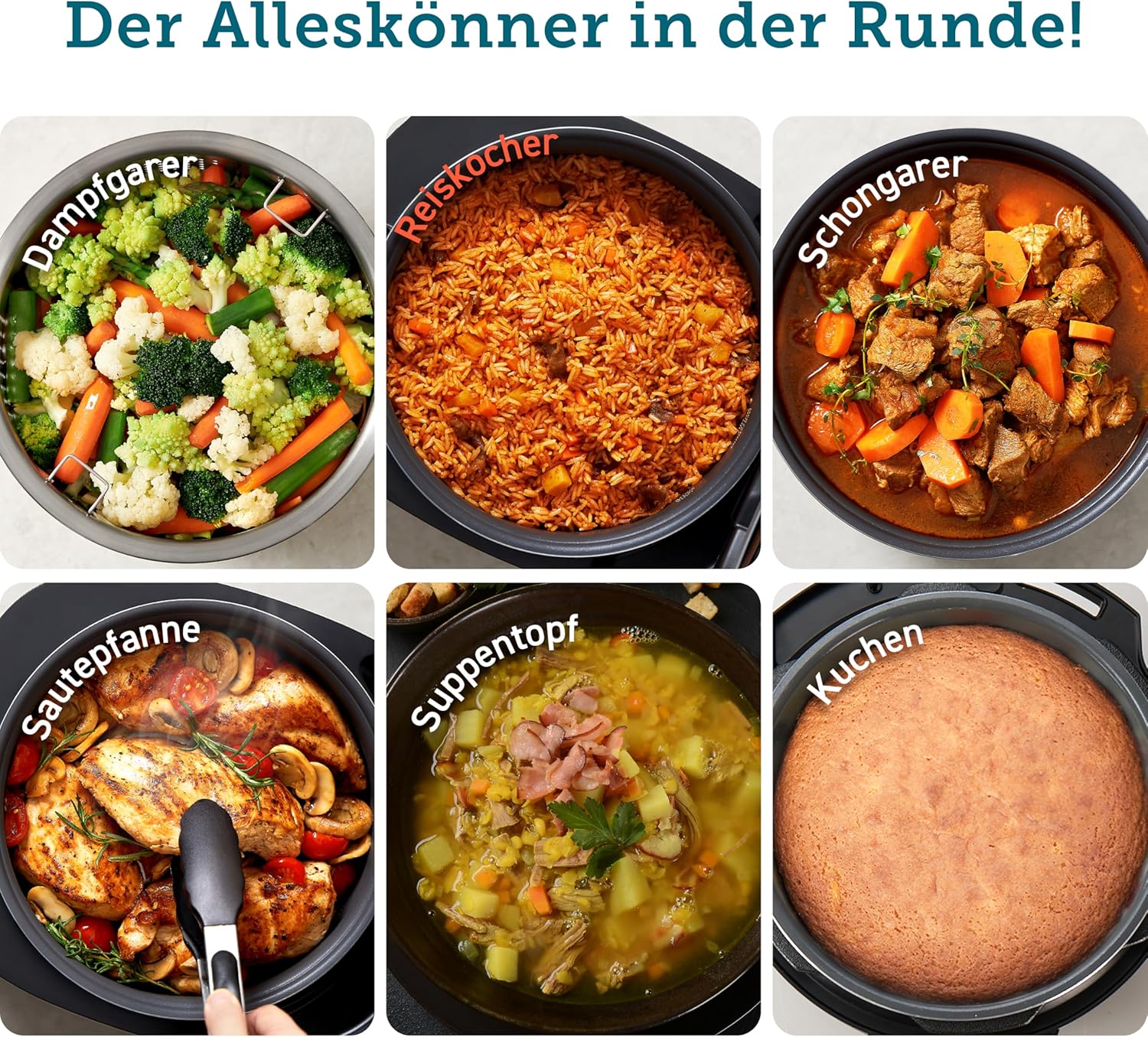 COSORI Reiskocher, Multikocher mit 17 Programme, Rice Cooker 1,8 L, Fuzzy-Logik, Dampfgarer mit Edestahleinsatz, Rezeptbuch, Slow Cooker, Premium Innentopf, Warmhaltefunktion, Timer, Schwarz
