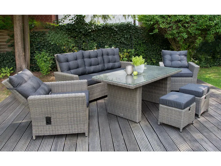 Alu-Luxus Dining-Set ?Asti?, 6-teilig