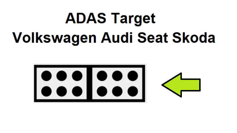 Volkswagen Audi Seat Skoda ADAS calibration target (rear) - DIGITAL PATTERN ONLY