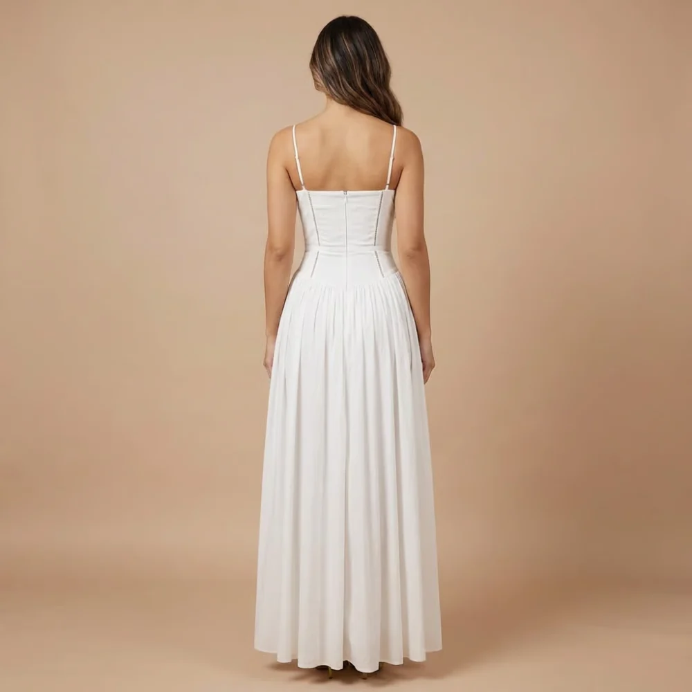 Damen Midi-Kleid mit Blumenmuster und geradem Ausschnitt f��r Hochzeitsg?ste