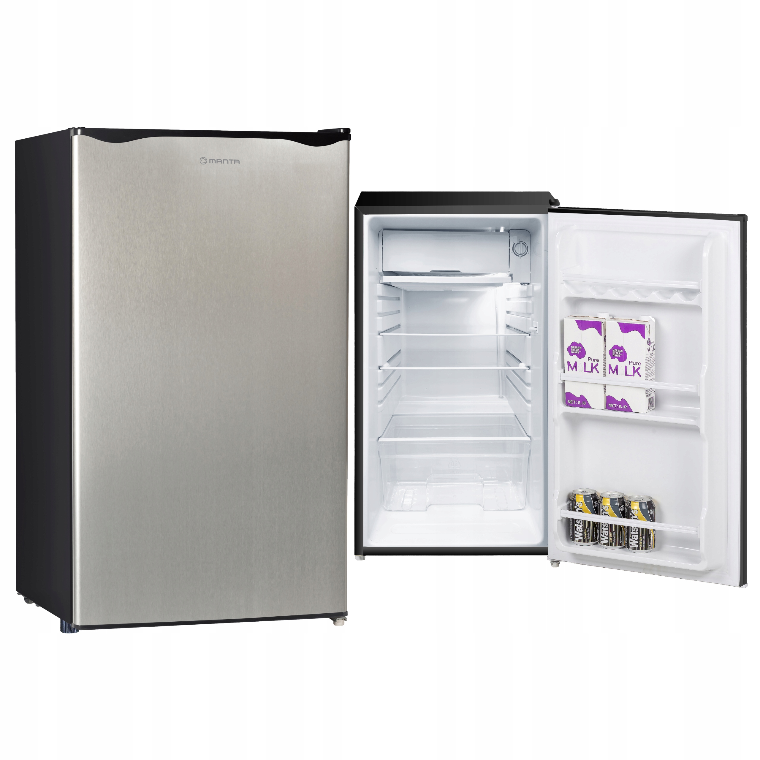 Lodówka mała chłodziarka mini zamrażarka hotelowa biurowa ŚWIATŁO 91l. 83cm