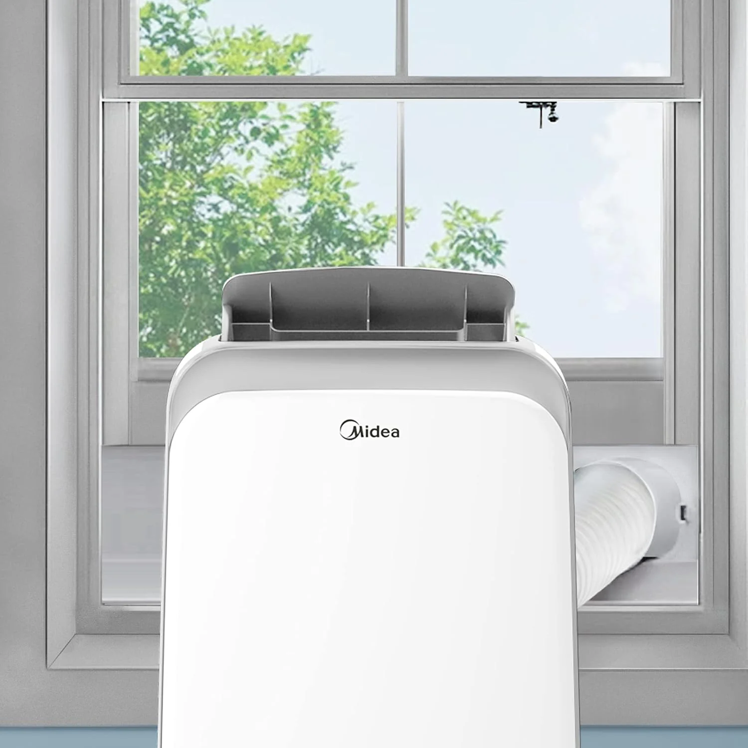 Midea Mobiele Airconditioner MPD-12CRN7, 12000 BTU 3,5kW, Koelen&Ventileren&Ontvochtigen, Ruimtegrootte tot 117m3(43�O), Mobiele Airco met Afvoerslang