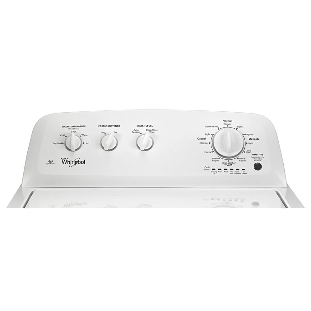 2025 Whirlpool WTW4616FW Bovenlader Wasmachine van 3,5 Kubieke Voet met Diep Water