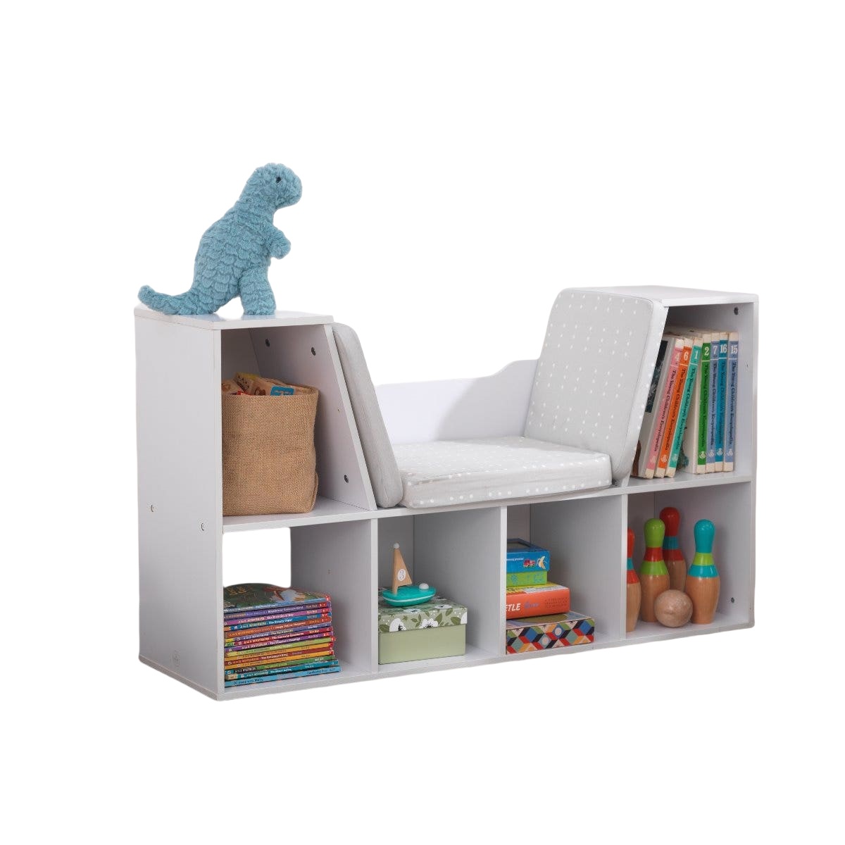 Boekenkast met leeshoek - Wit
