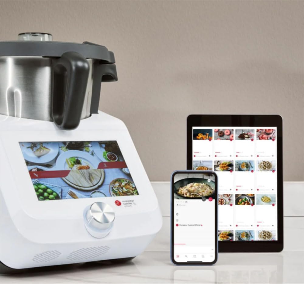 FITNMORE Silvercrest Monsieur Cuisine Smart SKMS 1200 A1 - Robot de cocina (1200 W, pantalla de 8 pulgadas, Wi-Fi)