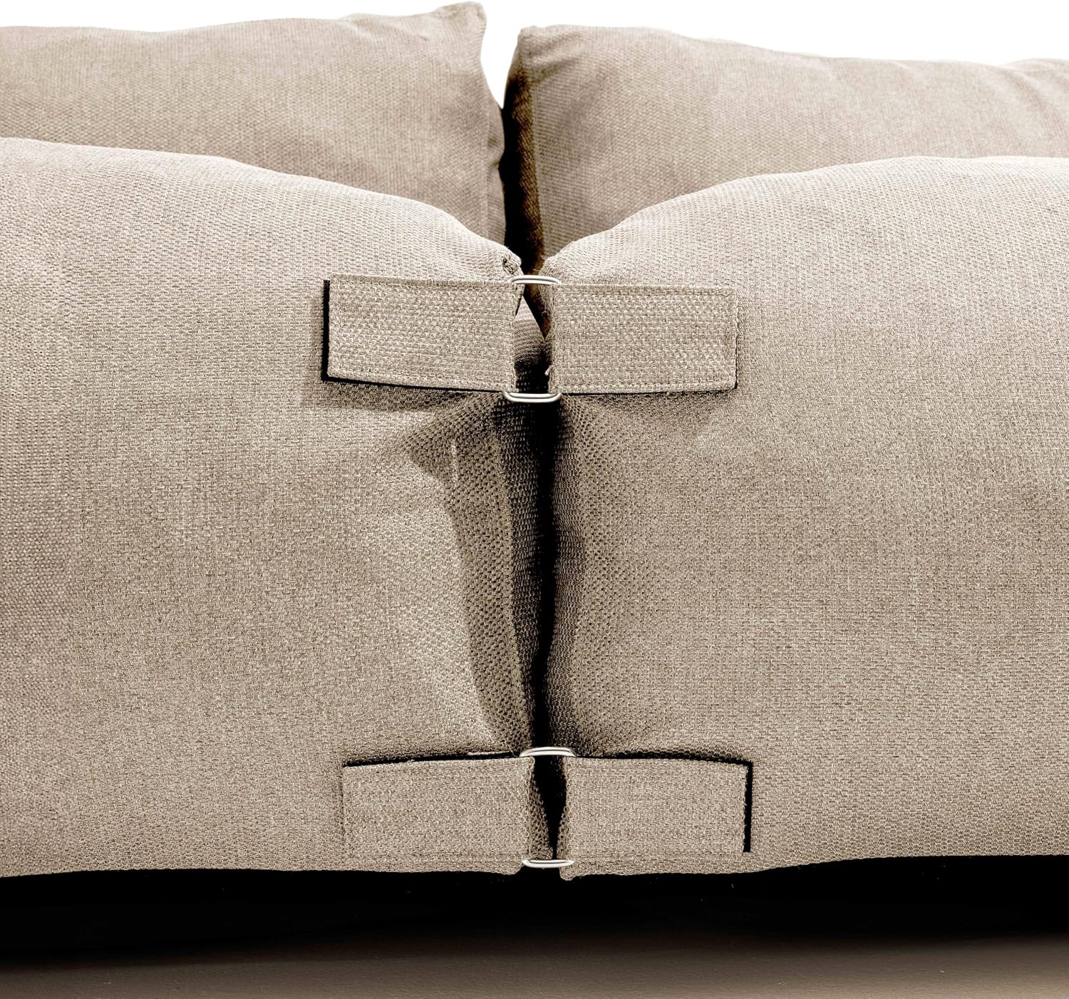 Oviala Gartenmöbel, modular, 2-Sitzer, mit Ottomane, Beige
