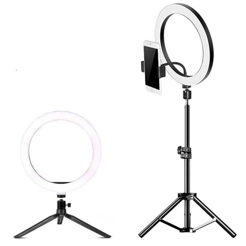 LED Selfie Ring Light with USB Remote Tripod & Phone Holder