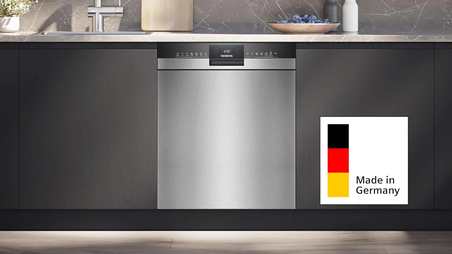 Siemens SN63EX06VE, iQ300 Smarter Geschirrspüler, Vollintegrierte Spülmaschine, 60 cm, Besteckschublade, Extra leise, varioSpeed, Automatische Türöffnung, Dreifach rackMatic, infoLight, intesiveZone