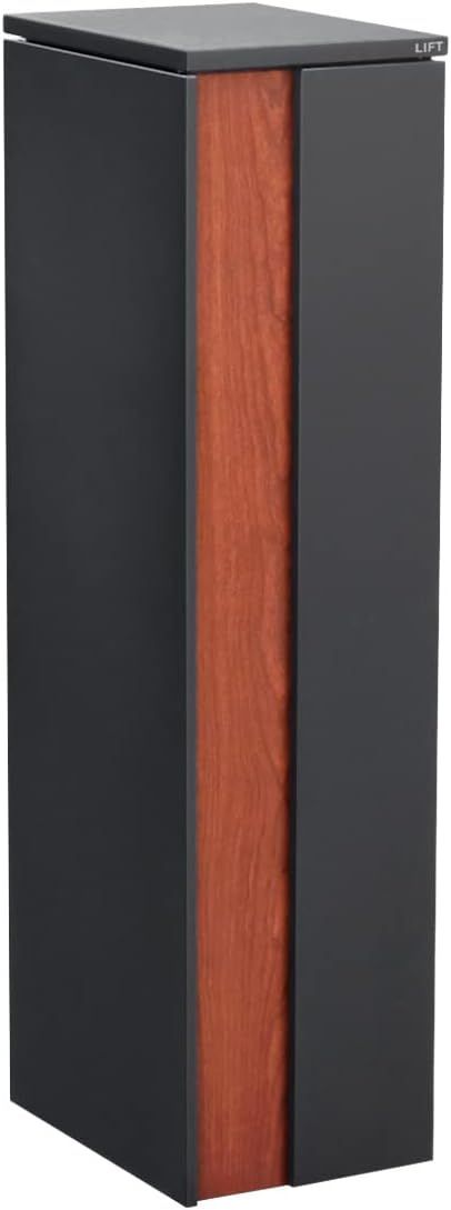 Camden Large Parcel and Mailbox in Charcoal with Merbau Post