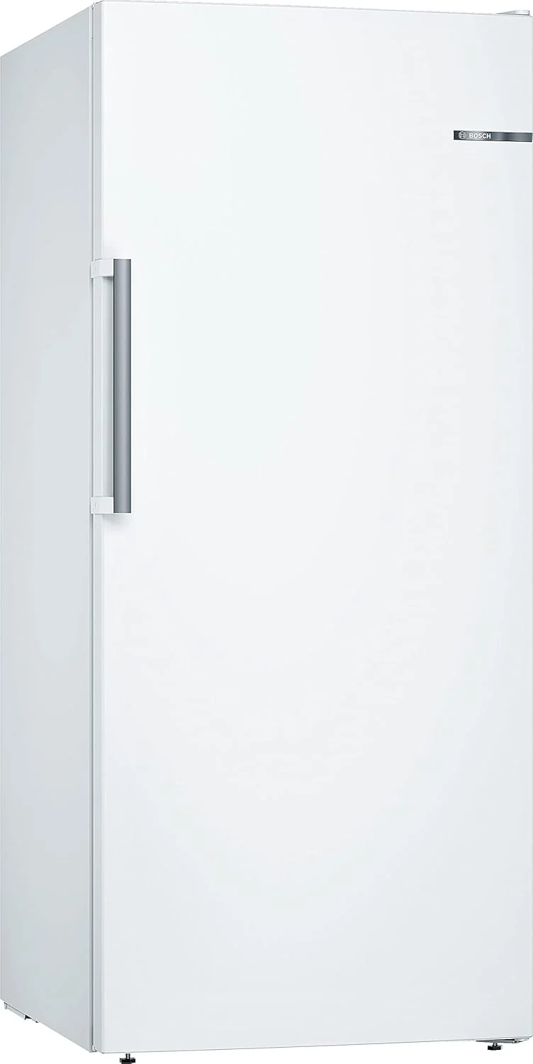 Bosch GSN51AWCV Serie 6 - Congelador independiente, 161 x 70 cm, 175 kWh por año, color blanco, 290 L, tamaño XXL, iluminación LED, VarioZone, NoFrost