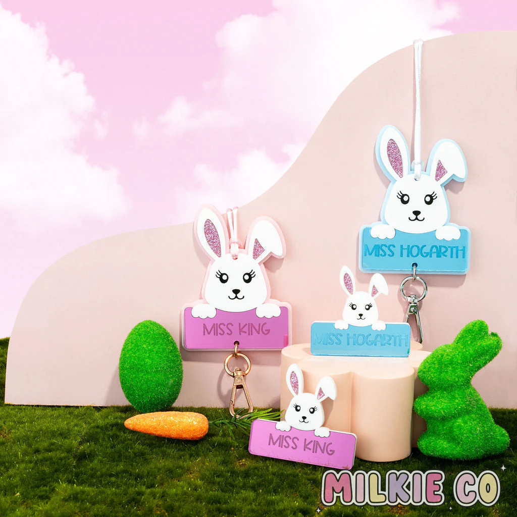 Bunny Name Badge + Personalised Lanyard Bundle