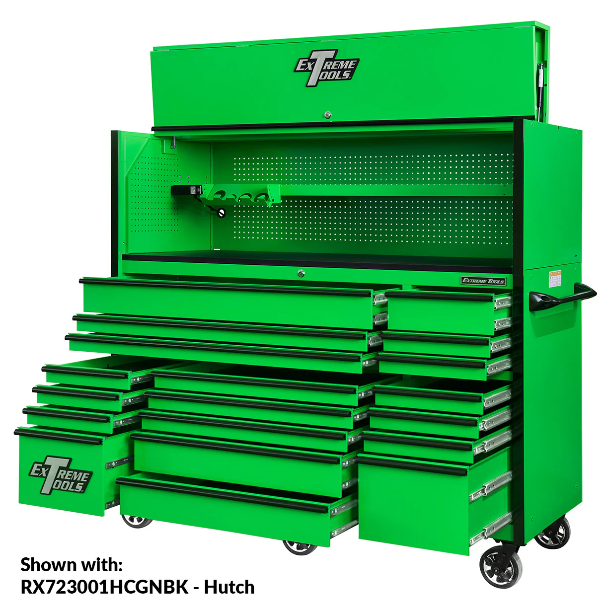 Extreme Tools RX250 Series 72-in x 30-in Roller Cabinet – 19-Drawer – 250 lb Drawer Slides