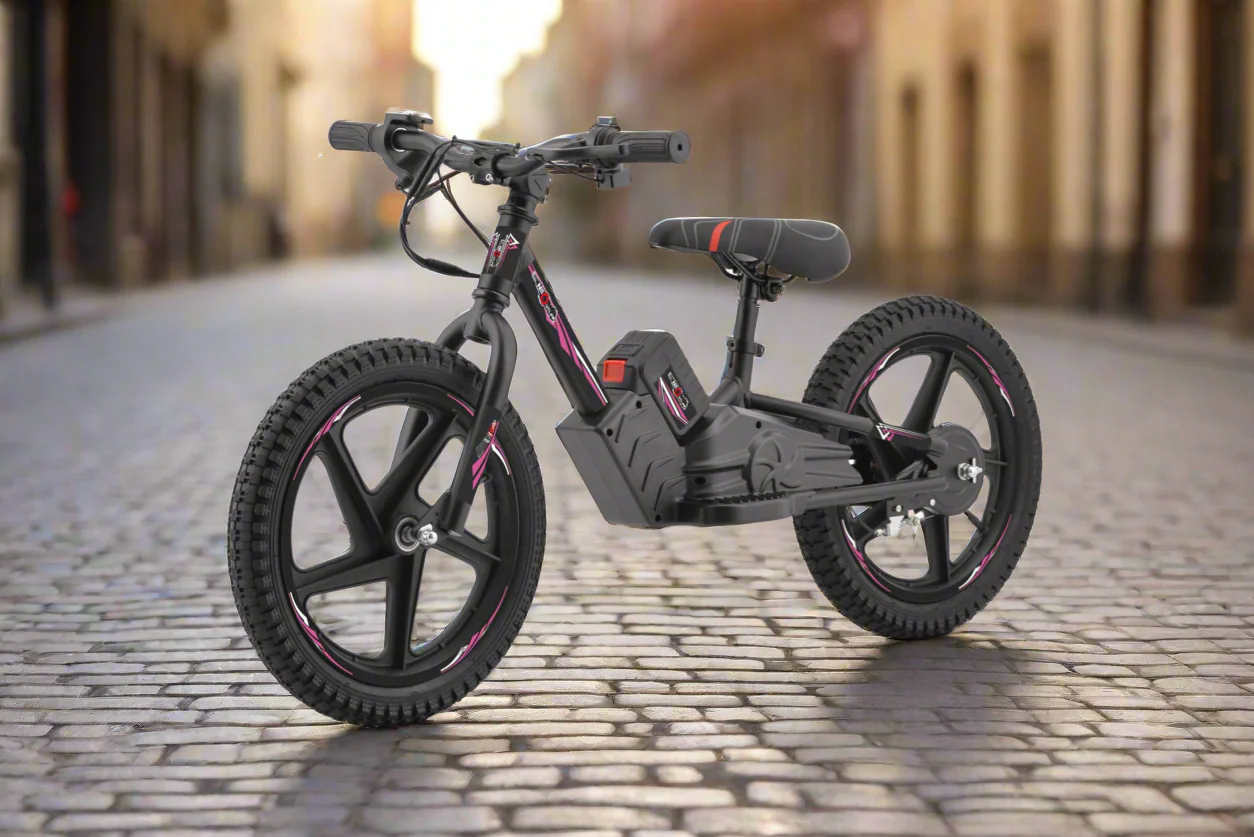 Kids Neo Outlaw 16 inch 250W Electric Balance Bike - Pink