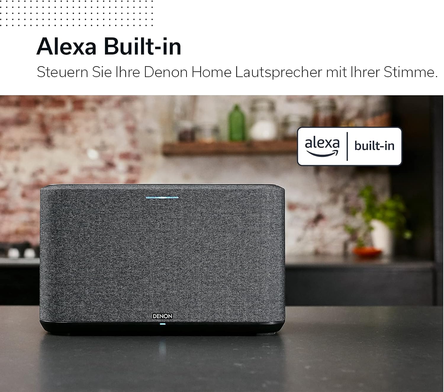 Denon Home 350 Multiroom-Lautsprecher, HiFi Lautsprecher mit HEOS Built-in, Alexa integriert, WLAN, Bluetooth, USB, AirPlay 2, Hi-Res Audio, schwarz