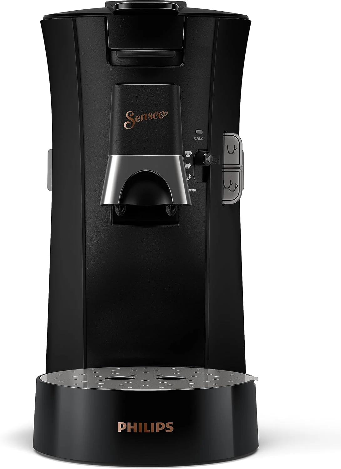 Philips Senseo Select CSA240/20 Koffiepadapparaat (koffiesterktekeuze Plus, memo-functie, van gerecycled plastic), Zwart Eco