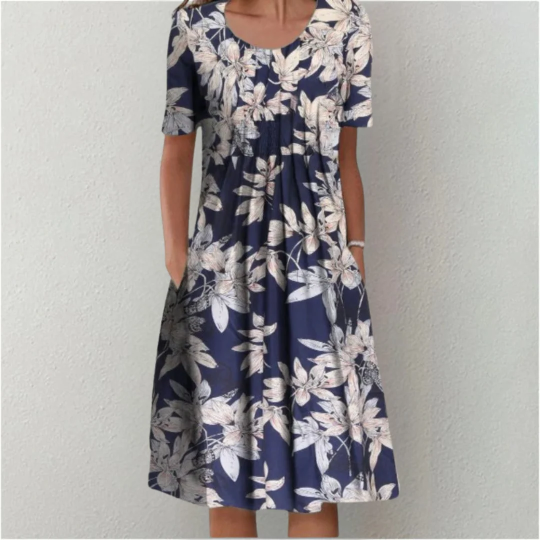 L?ssiges Midikleid mit Blumenmuster f��r Damen