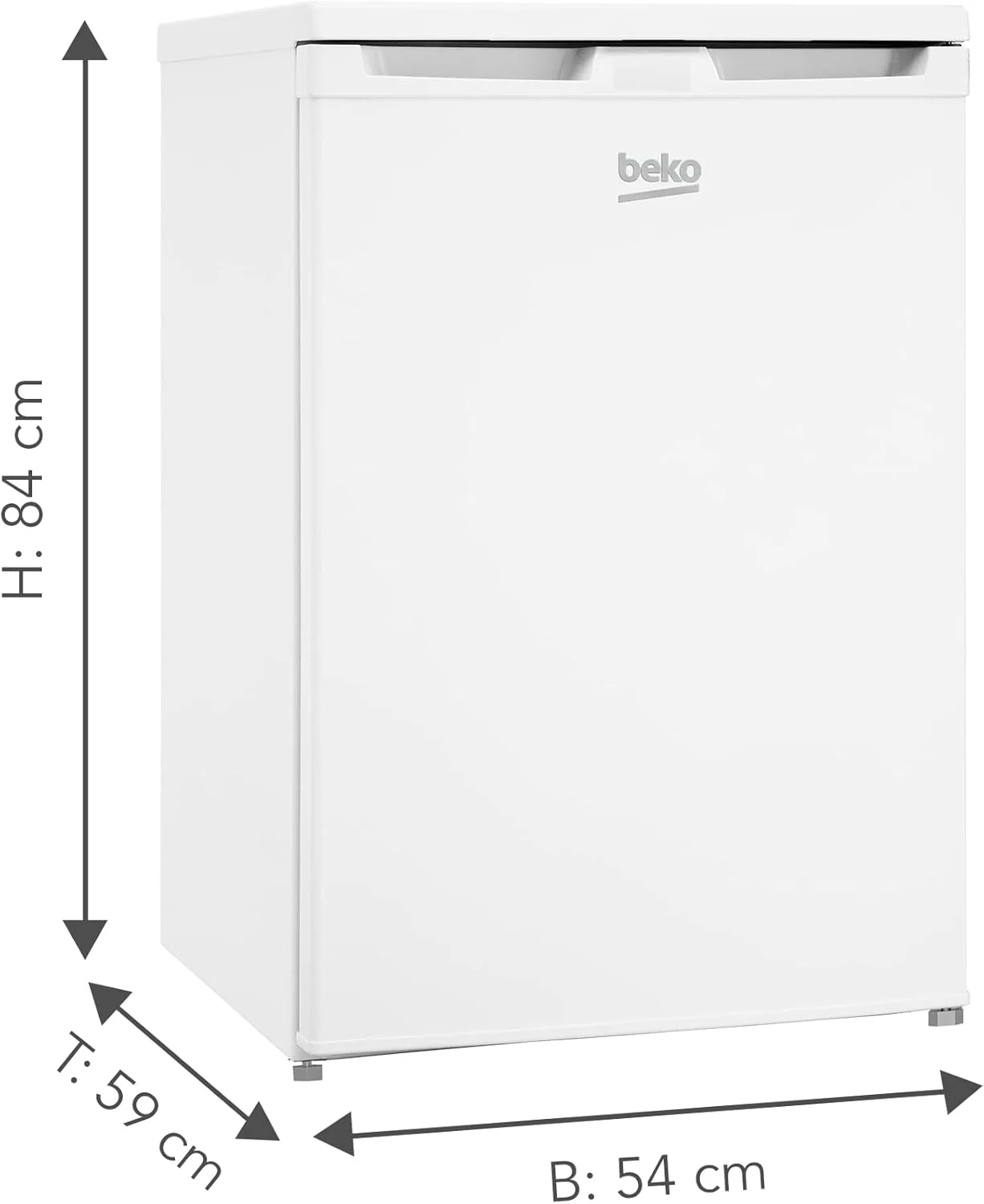 Beko FSE1074N b100 tafelmodel vriezer, 95 l vriesruimte, vrijstaande vriezer, MinFrost minimale ijsvorming, 37 dB, wit