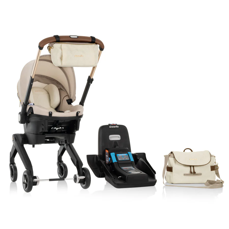 Limited Edition Shyft DualRide Babyautostoel Kinderwagen Combinatie met Green & Gentle Stof