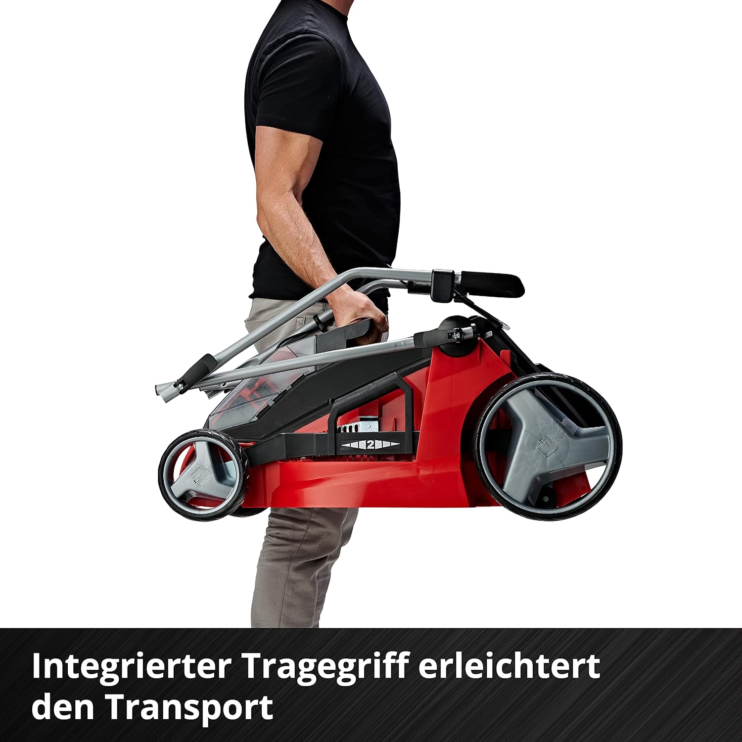 Einhell Akku-Rasenmäher GE-cm 43 Li M Kit Power X-Change (36V, 43 cm Schnittbreite, bis 600 m2, Brushless, Mulch-Kit, 63L Fangkorb, 25-75 mm Schnitthöhe, inkl. 2X 4,0Ah + 2X Ladegerät)