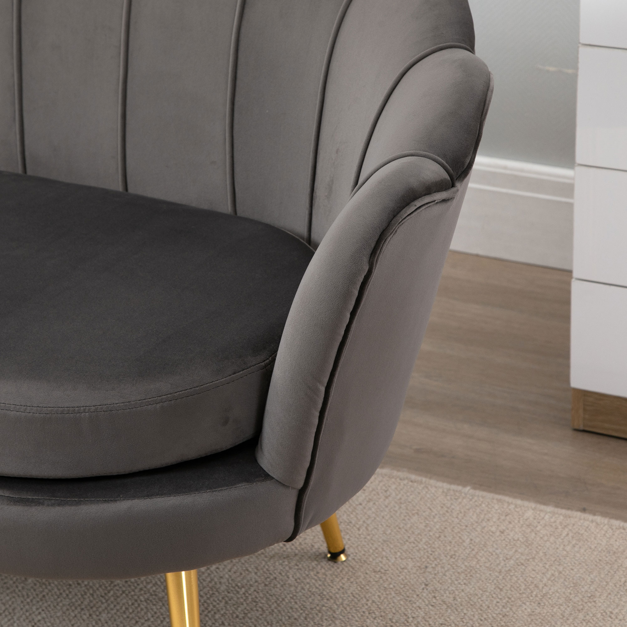 2-zitsbank bank sofa fluweel velvet touch velours look