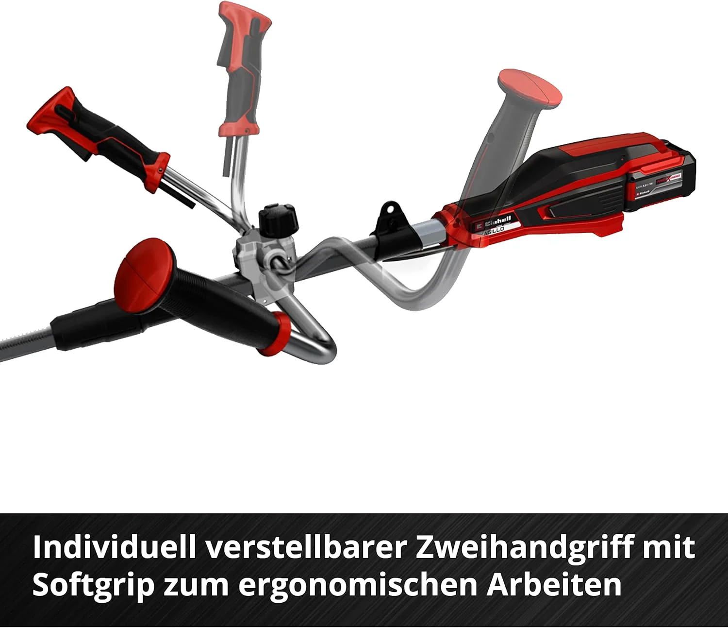 Einhell Akku-Sense AGILLO 18/200 Power X-Change (Lithium Ionen, 18V, 7.500 Umdrehungen/Min., Faden m. Tippautomatik/3-Zahn-Messer, Front-Motor, Bike-Handle, ohne Akku u. Ladegerät)