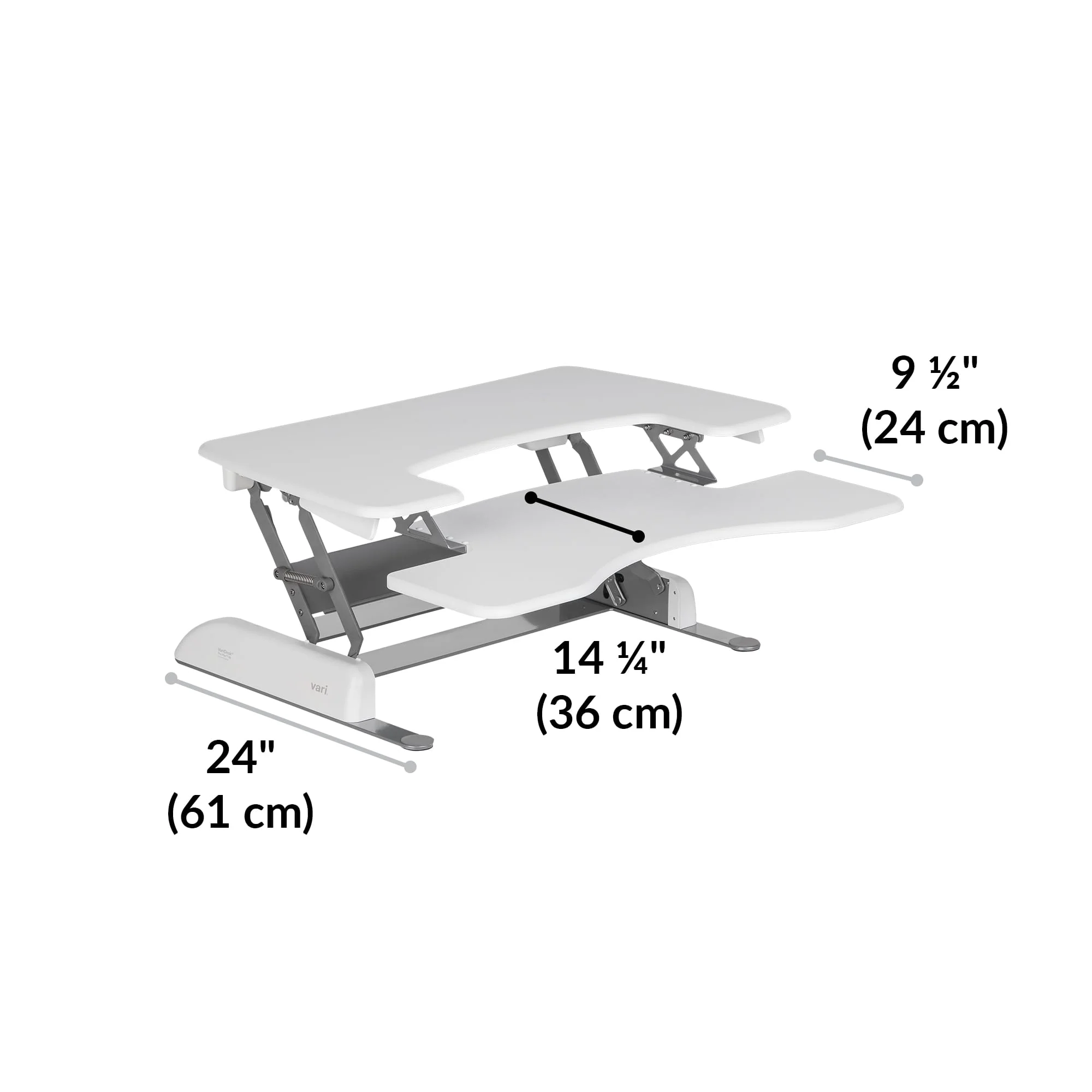 VariDesk? Pro Plus? 36 Staand Bureau-Converter voor Dubbele Monitoren �C Tweelaags Design
