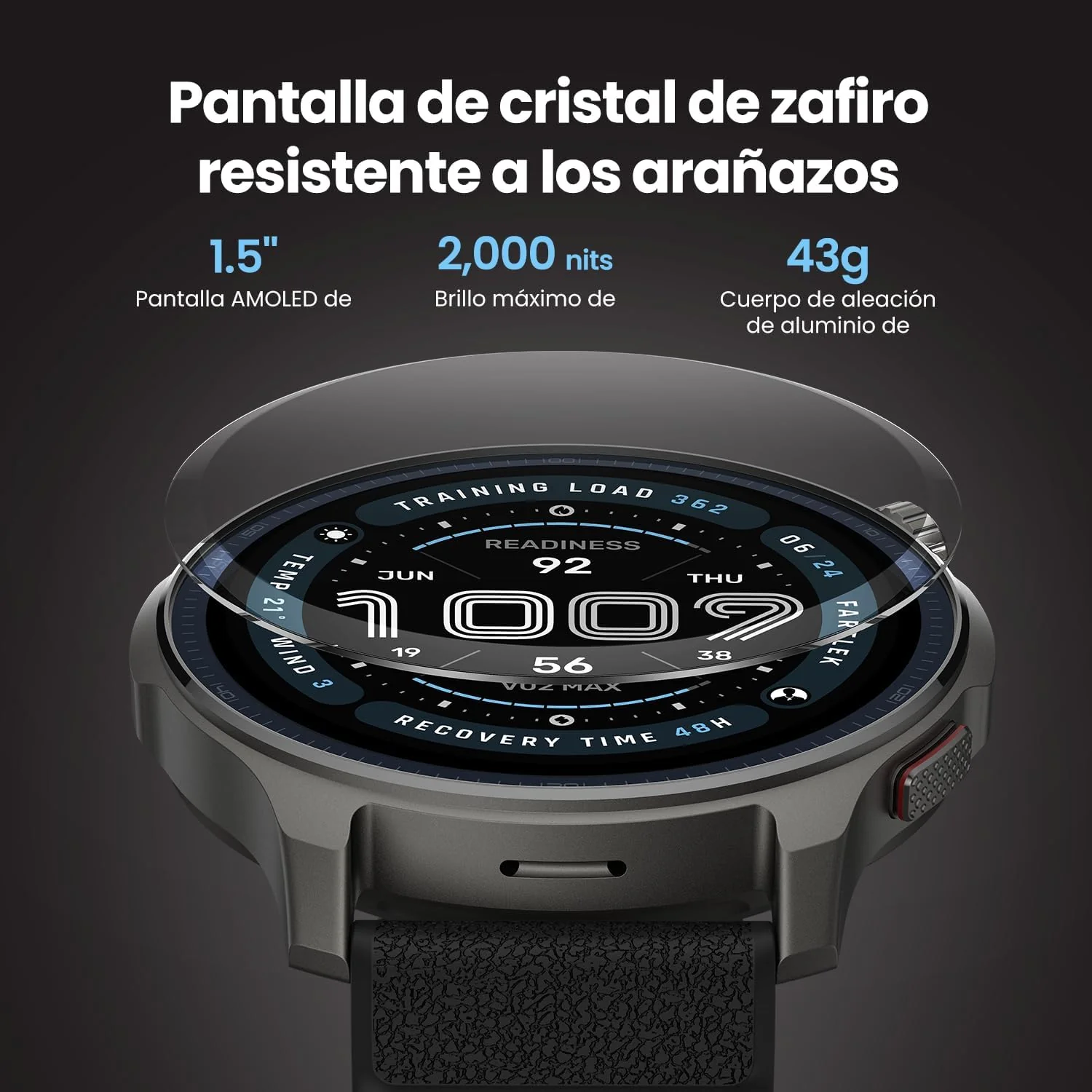 Amazfit Balance 2 Reloj Inteligente Hombre 47mm, Pantalla AMOLED 1,5