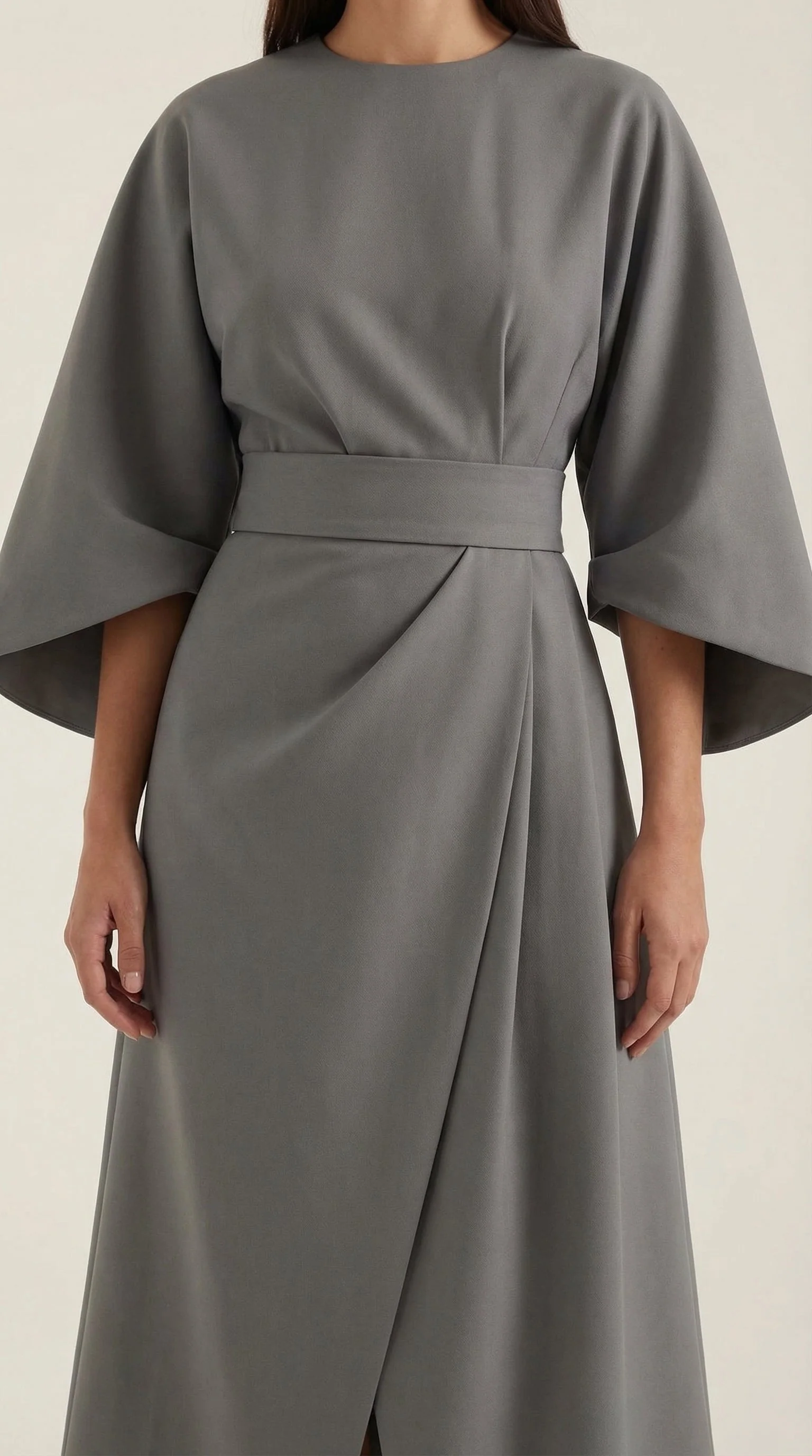 Midikleid mit Ballon?rmeln