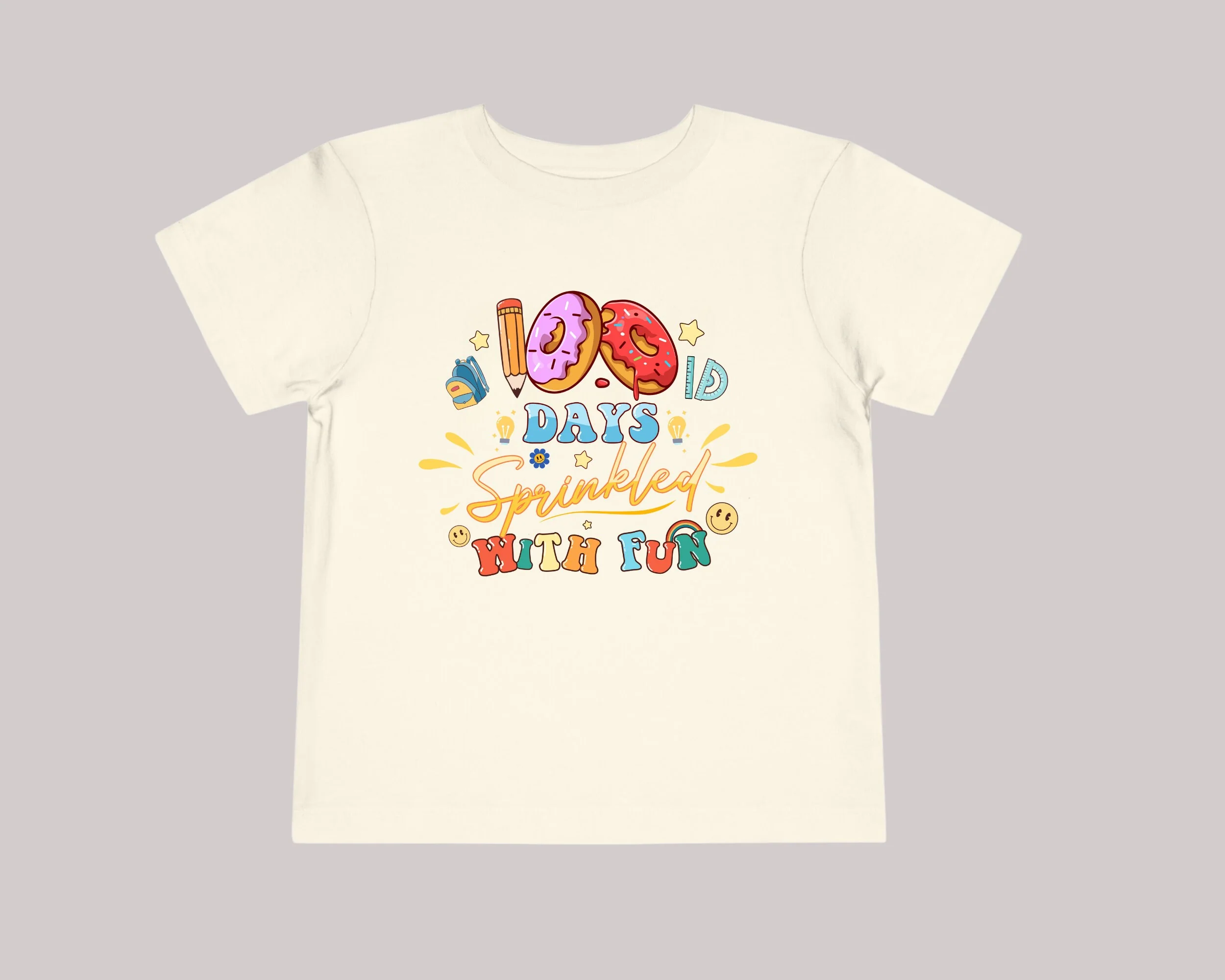 100 Days Of School Shirt, 100 Days Brighter Shirt, Teacher Shirt, 100th Day Of School, 100 Days Donuts, Kids 100 Days of School Shirt