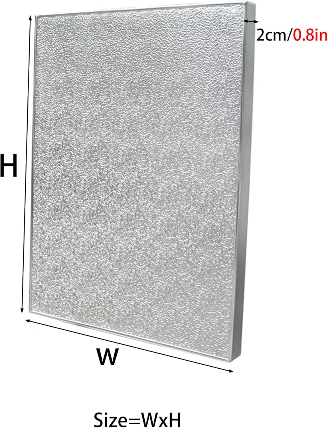 Generisch Selbstklebende magnetische Aluminium-Hitzeschutzplatte – feuerfeste und hitzebeständige Platte für Küchenschränke, Herde, Backöfen, Kühlschränke, Mikrowellen (40 x 60 cm)