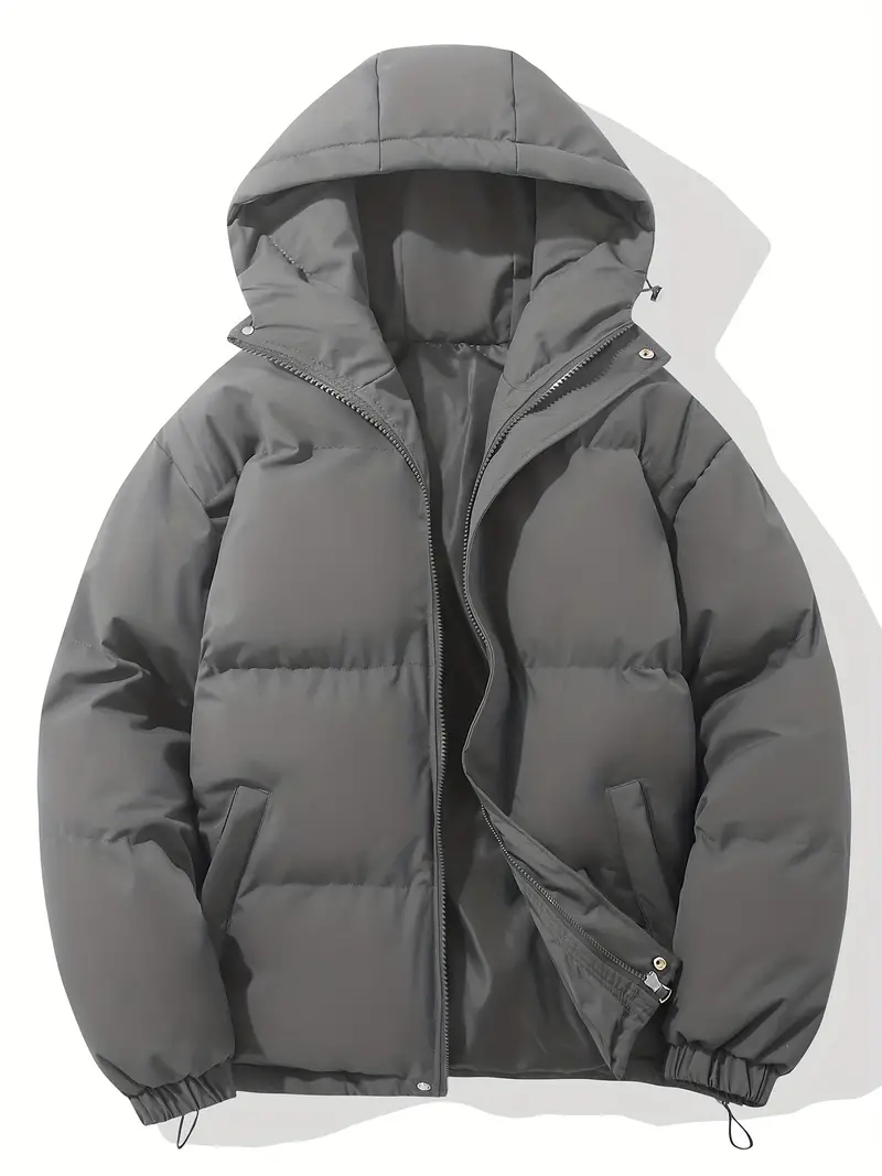Warme Daunenjacke mit Kapuze f��r Herren | Wintermantel im klassischen Design
