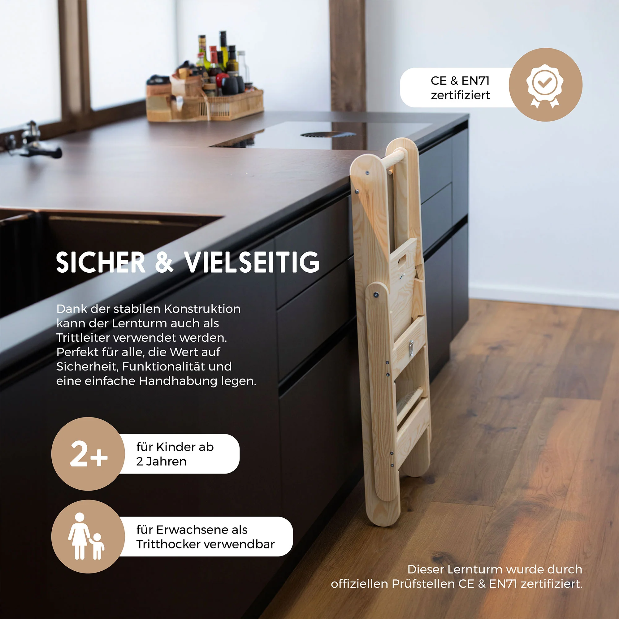 2025 Opvouwbare leertoren van massief hout �C Zwergensache